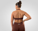 Drive Seamless Halterneck Bra - Brown