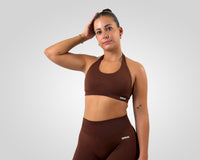 Drive Seamless Halterneck Bra - Brown